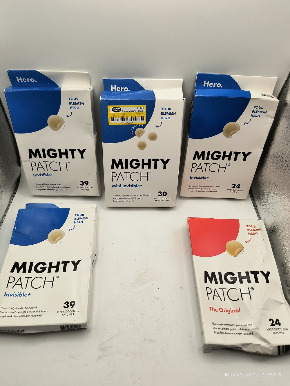 4 Packs Hero Mighty Patch Original+ Acne Pimple Patches With 24 The Original